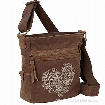 Crossbody bag, fabric and garment washed
